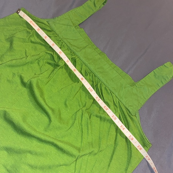 Mossimo XS Shift Tank Midi Dress Pockets Mossy Grass Spring Summer Avocado Green - Picture 11 of 15